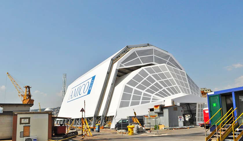 Copertura bacino navale