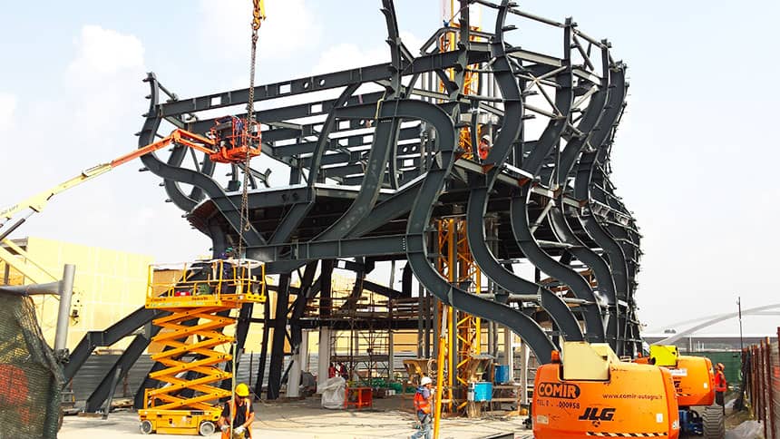 Struttura sostegno stand "Expo 2015"